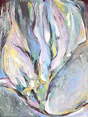 Elena Evanoff, Untitled - Pastel Petal, oil on canvas board