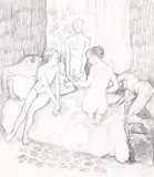 Greg Franko, Night Shall Eat These Girls, graphite on paper
