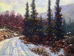 Ken Gillespie, Untitled - Snowy Corner, oil on canvas