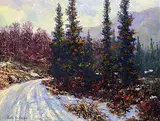 Ken Gillespie, Untitled - Snowy Corner, oil on canvas