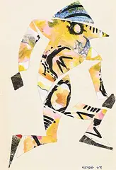 Henry George Glyde, Untitled - Runner, 1968, collage on paper