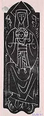 Henry George Glyde, Untitled - Mother and Child, 1961, lino block on paper