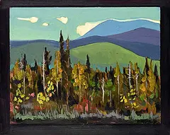 Donald Hamm, Balsam Fir, oil on wood board