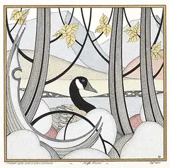 Robert John Hope, High River, ink and watercolour on paper