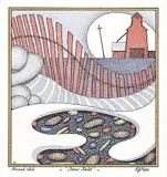 Robert John Hope, Snow Field, watercolour and ink on paper