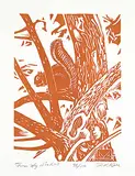 From my Window #92/100 by Illingworth Kerr, lino block on paper, sold Dec 2024