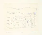 Harry Mitsuo Kiyooka, Italia #A/P, 1982, etching and watercolour on paper