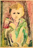 Henri Leopold Masson, Michelle, 1956, monoprint on paper