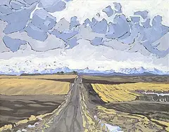 Judy Matlock, Toward the West, oil on canvas board