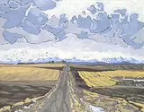 Judy Matlock, Toward the West, oil on canvas board