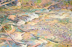 David John More, Light and Water - Lusk Creek, 1981, pastel on paper