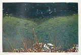 Gary Olson, Rocky Mountain Reflections #13/19, 1989, lino block on paper
