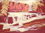 Lawrence Arthur Colley Panton, Silver Stream, 1944, colour silkscreen on paper board