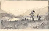 John, William Sproston Pedder & Caine, The National Park, The Rocky Mountains, Canada, watercolour and gouache on paper