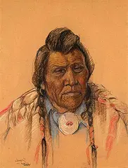 John Semers Perry, Untitled - Man with Braids, pastel on wood board