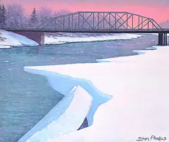 The Old Bridge at St. George's Island by Stan Phelps, 2013, oil on canvas, sold Dec 2024