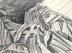 David Pugh, Untitled - Peak with Light, 1992, graphite on paper