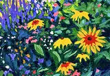 Yvonne Scott, Untitled - My Garden, acrylic on canvas board