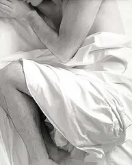 Sheila Spence, Untitled Bed Series #20, 1989, black and white photograph on paper