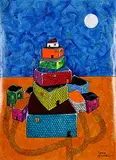 Ferdinando Nichola Spina, Stack House, 2016, acrylic on paper