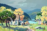 . St. Gilles, Parc des Laurentides, Q., 1991, oil on canvas