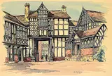Kenneth Steel, Court House Gateway, watercolour on paper
