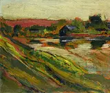 William Lewy Leroy Stevenson, Hide-Away, oil on wood board