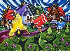 K. Neil Swanson, Handsprings Home, 2003, oil on wood board
