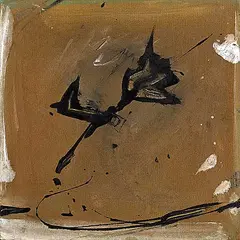 Mary L. Thomson, Untitled - Black Swoops, 1982, oil on canvas