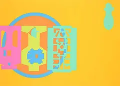 Harold Town, Untitled - Abstract Stencil Shapes #79/99, colour silkscreen on paper