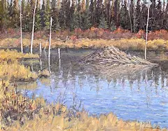 John Davenall Turner, Beaver House, oil on wood board
