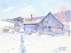 Armand Frederick Vallee, Untitled - Cold Steps, 1987, watercolour on paper