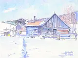 Armand Frederick Vallee, Untitled - Cold Steps, 1987, watercolour on paper