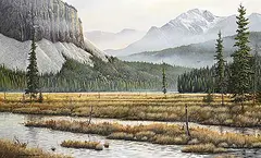 Jake Vandenbrink, Peace in the Valley, 1984, oil on wood board