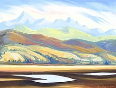 Wendy Wacko, Untitled - Spring Mountain View, oil on wood board