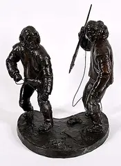 John Weaver, Untitled - At the Ready, bronze sculpture