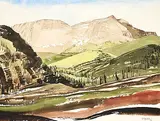 George Weber, Mt. Armstrong, Highwood Valley, 1960, watercolour on paper