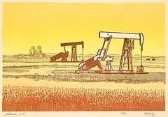 George Weber, Alberta Oil #11/90, 1979, colour silkscreen on paper