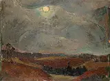 Gustav Oswald Weisman, The Seasons Change, oil on wood board