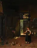 Paul Wilhelmi, Untitled - Feeding Time, 1887, oil on canvas
