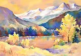 Sharon Lynn Williams, Fall Splendour II, watercolour on paper