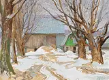 Franklin Arbuckle, Perkinsfield South, Ont., 1988, oil on wood board