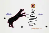 Jackson Beardy, Untitled - Bear and Spirit, 1967, watercolour and goauche on paper