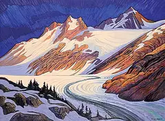 Nicholas J. Bott, Above the Salmon Glacier, oil on canvas