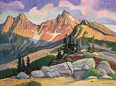 Nicholas J. Bott, Mount Rainier Area, oil on canvas