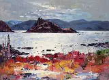 Bruno Cote, Matin Froid, oil on wood board