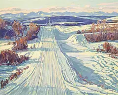 William Duma, Southwest of Calgary, acrylic on canvas