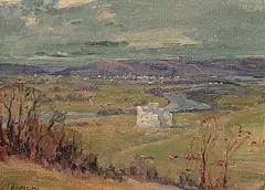 James Henderson, Untitled - Qu'Appelle Valley, oil on canvas board