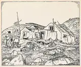 A. Y. Jackson, Eskimo Houses Pond Inlet, 1927, ink on paper