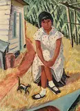 Yvonne McKague Housser, The Belle of the Reservation, oil on wood board